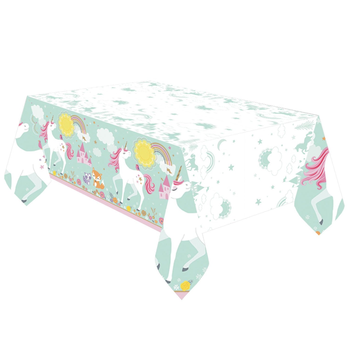 Amscan 571929 Magical Unicorn Birthday, Table Cover, 54" x 96", 1 piece