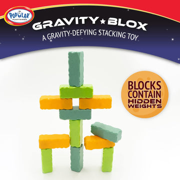 POPULAR PLAYTHINGS Gravity Blox Balance Building Toy, Weighted Stacking Blocks for Creative Play, Brain Teaser Game, Gifts for Kids Ages 4 & Up