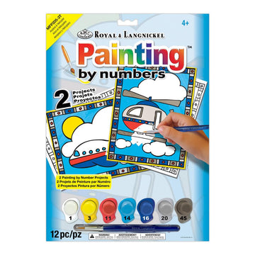 My First Paint By Number Kit 8.75"X11.375" 2/Pkg, Airplane & Helicopter