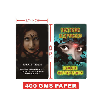 ZHQGYN Evil Eye Oracle Cards, Haters Exposed, Return to Sender, Oracle Cards for Insight and Discovery, Eyewitness Exposed, Deck of Wisdom