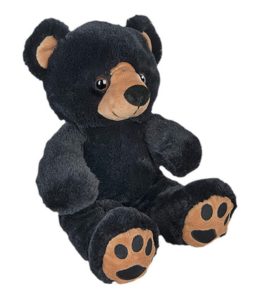 Stuffems Toy Shop Record Your Own Plush 16 inch Black Bear - Ready to Love in A Few Easy Steps