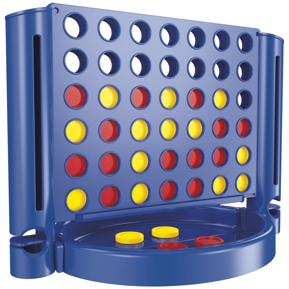 Connect 4 Portable Game for Ages 6 and Up, Grab and Go, 2 Players, Compact, Travel Size