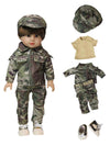 American Fashion World Military Army Outfit for 18 Inch Dolls - Camo Jacket, Pants, Hat, Shirt, and Sneakers