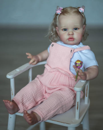 scnbom 24inch Reborn Baby Dolls Girls Silicone Babies Lifelike Newborn Toddler Eyes Open Realistic boy That Look Real