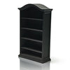LuckyVin 3D Printed Miniature Bookcase, 4-Tier Empty Dollhouse Bookshelf, Open Display Shelf for Dollhouse DIY (Black)