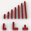 Red Liftarms Thick Bulk Assortment Pack, 80 Pieces Red Liftarms Beams with 10 Size, Compatible with Lego Parts and Pieces(Color: Red)