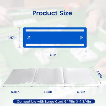 Mahjong Card Line Positioning Set (4Pcs Mahjong Line Finder and 4Pcs Card Sleeve) Applicable for 2026, Quickly Track Line Guides, Easy to Remove