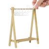 ILAND 1/12 Scale Accessories Dollhouse Miniature Rack w/ 6 Mini Hangers, Plant Hanger for Living Room, Bathroom, Bedroom (1 Foldable Rack w/ 6 Mini