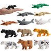 FLORMOON Animal Figures 12pcs Realistic Building Block Animal Action Model Science Project, Learning Educational Toys, Birthday Gift, Cake Topper