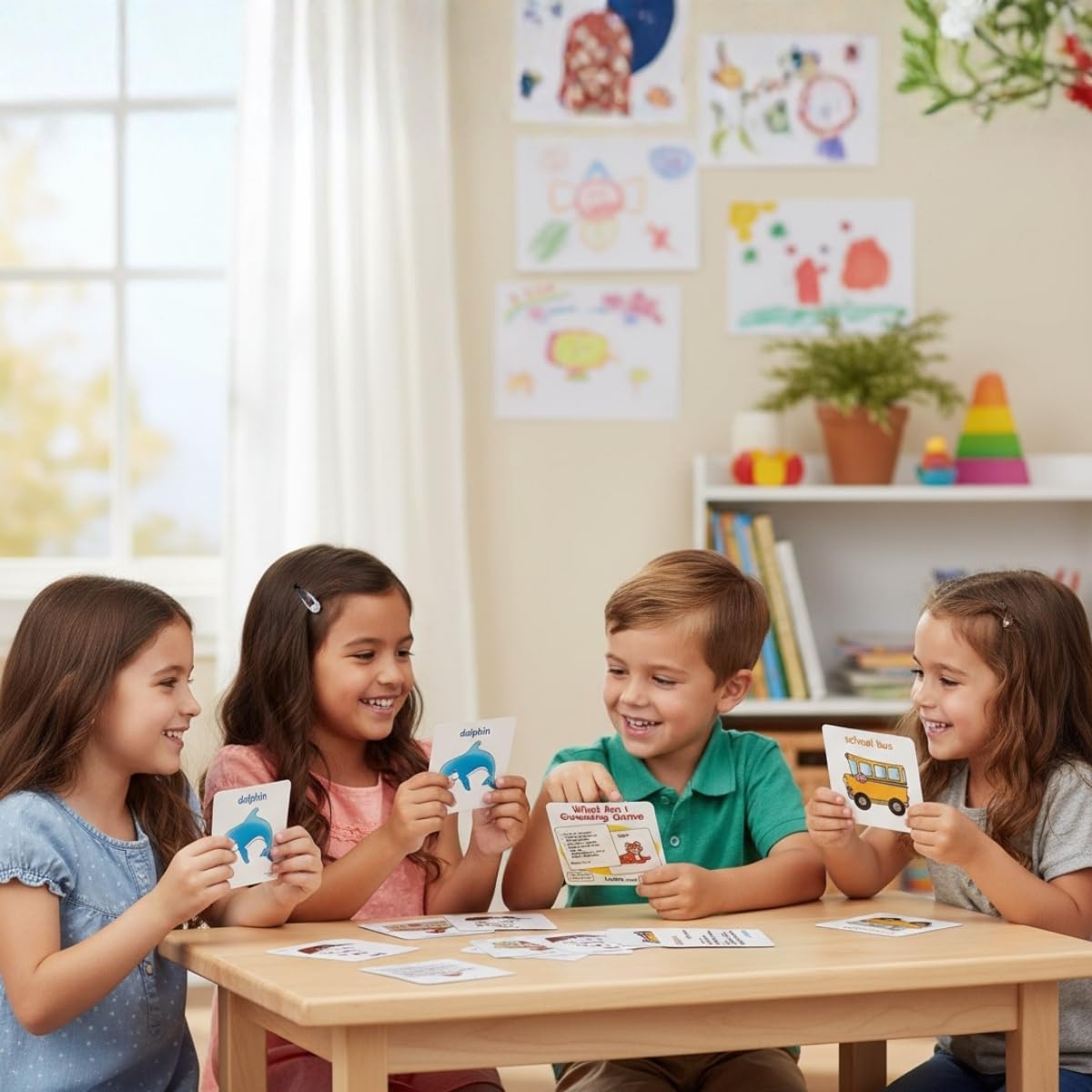 Fun Express What Am I Guessing Card Game - Set Educational Learning Activity for Kids Perfect for Enhancing Critical Thinking and Problem-Solving