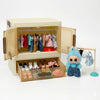 All in One Organize Kits Wardrobe Compatible with Labubu, Include Hangers,Clothes Rack &Stand, Display Case for Outfit Storage and Accessories Arts
