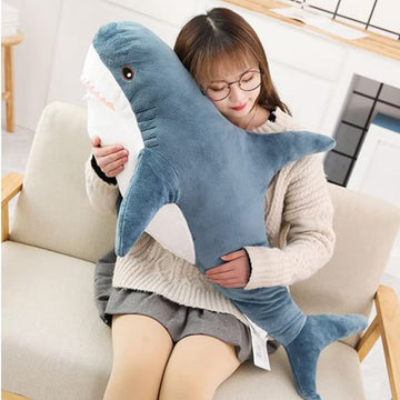 OUKEYI 30 Inch Giant Shark Stuffed Animal Pillow, Soft Shark Toys Big Shark Plush Pillows for Kids,Comfortable Sleeping Pillow Back Cushion Doll Gift