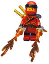 LEGO Ninjago: Kai Minifig with Flames and 2 Gold Katana Swords