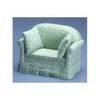 Dollhouse Miniature Green Floral Sofa