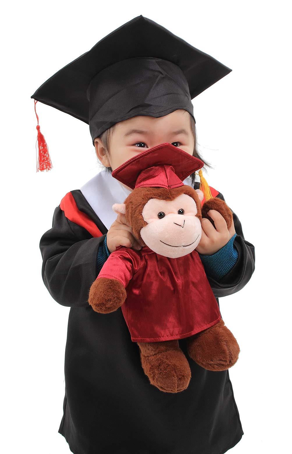Plushland Cow Plush Stuffed Animal Toys Present Gifts for Graduation Day, Personalized Text, Name or Your School Logo on Gown, Best for Any Grad