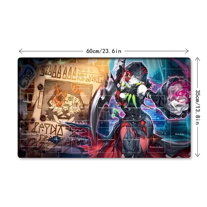 New Mlikemat Playmat Diabellestarr The Dark Witch TCG CCG OCG Trading Card Game Mat with Zones + Free Bag (ZD014-064-A)