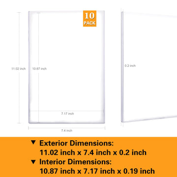 10ct Current Comic Book Toploaders - Modern Comic Book Top loaders, Crystal Clear Regular Comic Book Topload, Premium PVC Comic Book Holder, Crystal