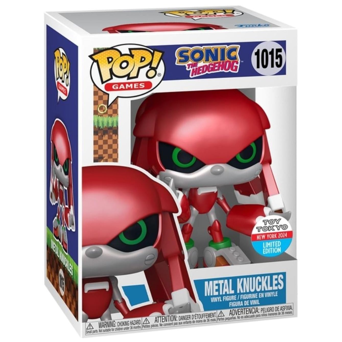 Funko Pop! Games: Sonic The Hedgehog - Metal Knuckles Vinyl Figure, NYCC 2024 Shared Exclusive, 4.25 in