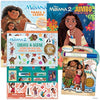 Disney Moana 2 Coloring Book Bundle for Kids - 4-Pack Princess Activity Set with Jumbo Coloring Book, Trace and Learn, 1200+ Stickers, and Mess-Free