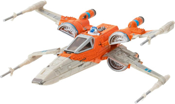 Star Wars Micro Galaxy Squadron T-70 X-wing Starfighter - 5-Inch Vehicle with Fold Out Wings, Droid Socket, and Two 1-Inch Micro Figure Accessories