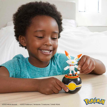 Mega Construx Pokemon Series 17 Scorbunny Figure Building Set with Luxury Poke Ball