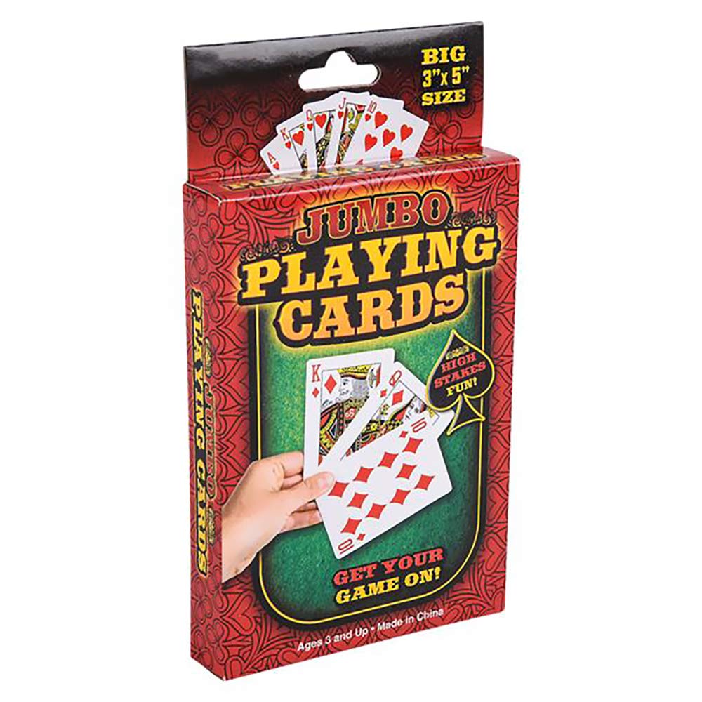 The Dreidel Company Children's Playing Cards Deck, Deck of Cards, Games, Family Fun, Party Favors (Large Playing Cards (3"x5" in), 2-Pack)