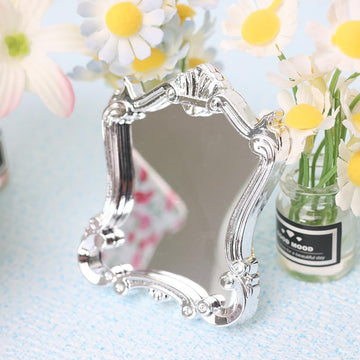 Silver 1/12 Miniature Wall Mirror Dollhouses Decoration Accessories, Dollhouse Mirror?Dollhouses Accessories?Dollhouses Décor