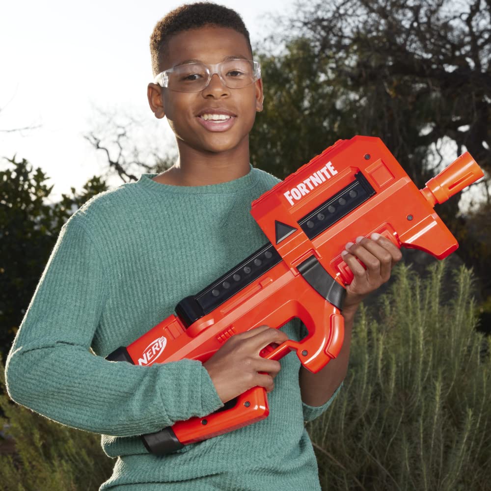 Nerf Fortnite Compact SMG Motorized Dart Blaster Age 8+, Ultra Red Wrap, 8-Dart Internal Clip, Includes 8 Nerf Elite Foam Darts