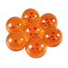 Collectible Large Crystal Acrylic Glass 7 Stars Balls, 7 Pcs with Gift Box, 76MM (3 in) in Diameter, Orange with Red Stars