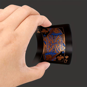 SFALCI 1pc Waterproof Plastic Poker Playing Cards PET Table Games Halloween/Thanksgiving Day (Blue x Golden)