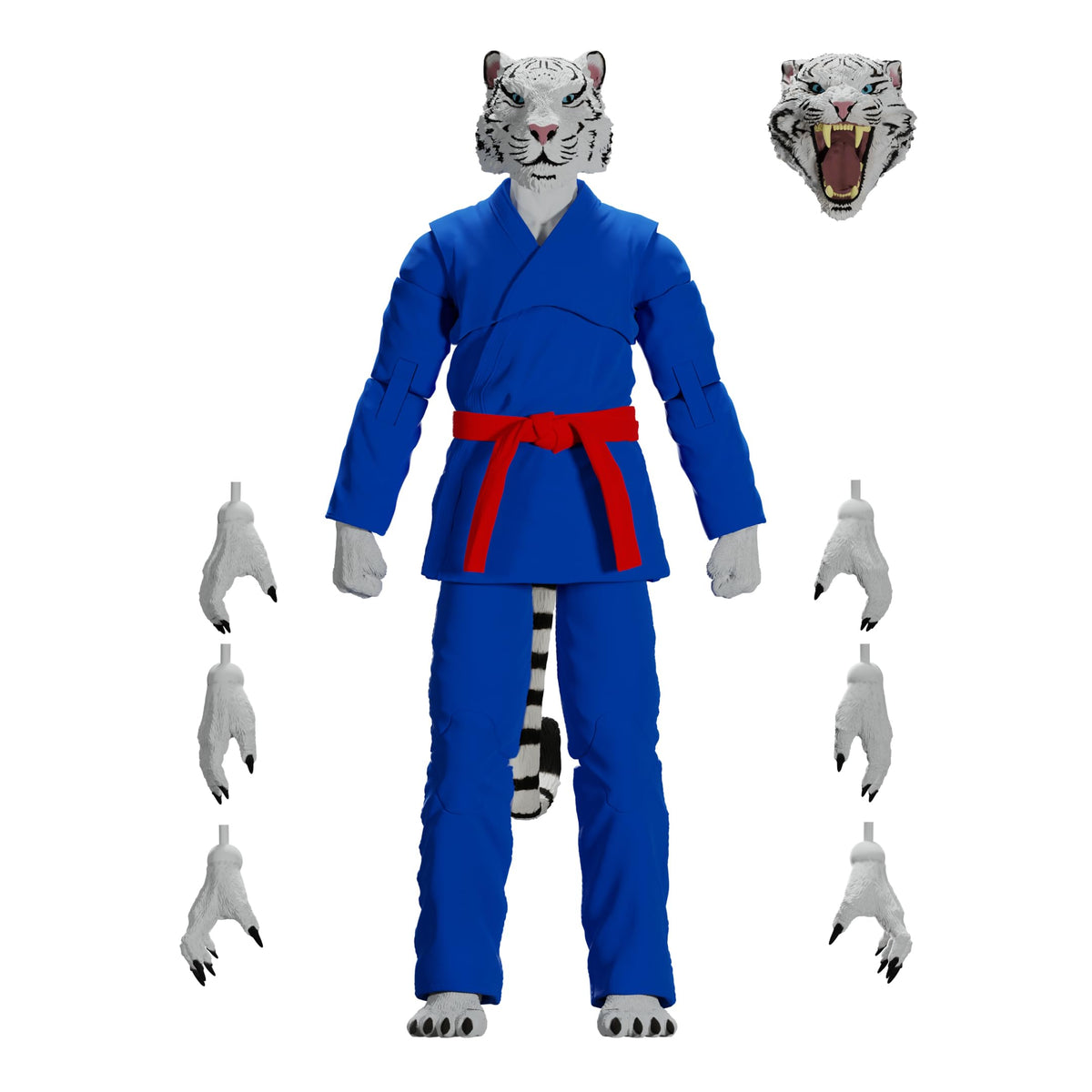 Zoo Jitsu Fighters: Taj the White Tiger (Blue Gi) 6-Inch Action Figure