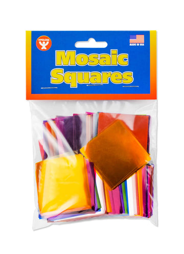 Hygloss Products 78015 Mosaic 1.5" Squares Cello - 1500, 8 Assorted Colors