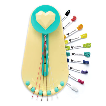 Choose Friendship Bracelet Making Kit - DIY Craft Loom for Kids Ages 8+, New & Improved Design, Includes 20 Threads, Makes 8 Bracelets, Yellow “Taffy”