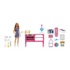 Barbie It Takes Two Baking Set with Malibu Doll and 18 Accessories Including Modelling Dough 3 Colours and Moulds, Children's Toy, from 3 Years, HJY19