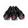 WE Games Black Metal Cribbage Pegs with Austrian Crystals - Set of 3 - Amethyst Purple
