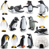 BLAPNK 15 Pcs Realistic Penguin Figurines, Miniature Antarctic Animal Penguin Figures Easter Eggs Cake Toppers Christmas Birthday Gift for Kids