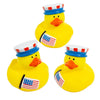 Fun Express Patriotic Rubber Ducks Party Favors 12 Pack - Mini Duckies Bulk for Kids Birthday, Classroom Prizes, Treasure Box Toys | Jeep Ducks
