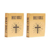 2Pcs Brown Mini Bible Pocket Book Dollhouse Miniature Book Bookshelf Bedroom Library Accessories, Dollhouse Furniture, Miniature Dollhouse