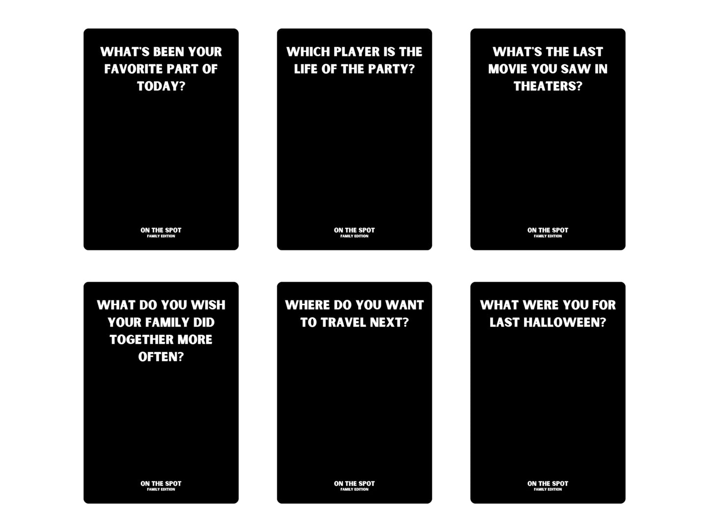 On The Spot: The Hilarious Party Game to Hot Seat Your Friends-and Family | Family Edition | 500 Deep & Silly Cards | Perfect for Family Game Nights |