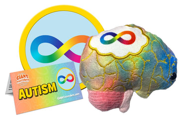 GIANT MICROBES Autism Plush - Spread Awareness About Neurodiversity and Health with Memorable Brain Plush, Educational Gift for Friends, Doctors