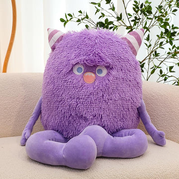 Arkdorz Cute Monster Plush Toy,12.6''Soft Monster Stuffed Animal Plush Pillow Gifts for Kids Boys Girls (Purple)