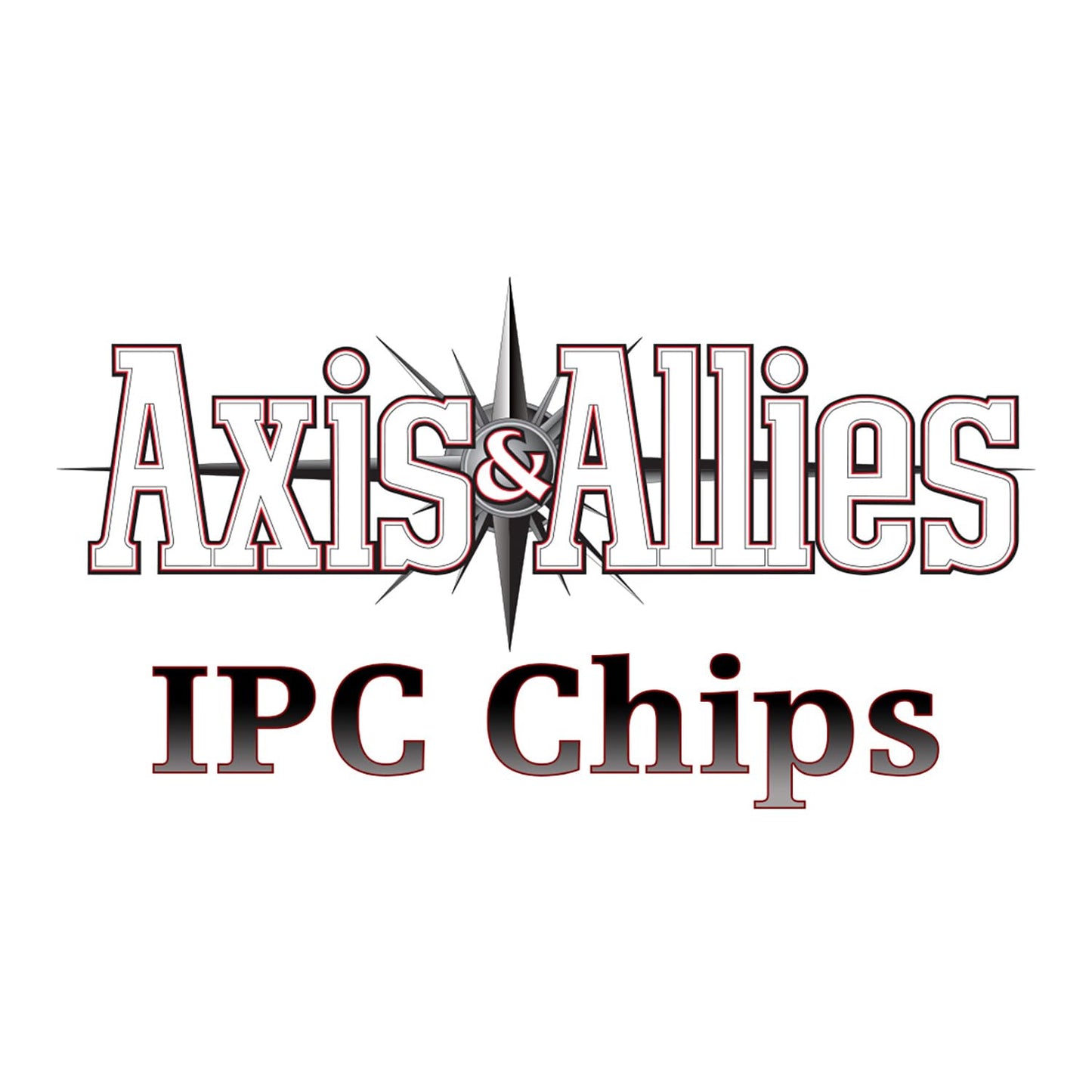Renegade Game Studios Axis & Allies IPC Chips - 75 Weighted Tokens, 1-5-10 Denominations, Storage Tray
