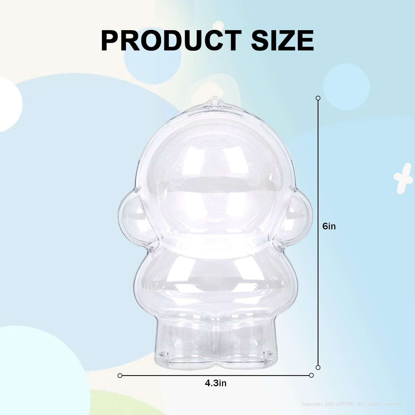 Protective Case Compatible with Skullpanda Doll - Crystal Clear Display Box with 360° View & Pressure-Sensitive Lid for Ultimate Doll Protection