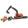 NewRay 1:32 Scale Peterbilt 379 Big Rig W/ Backhoe