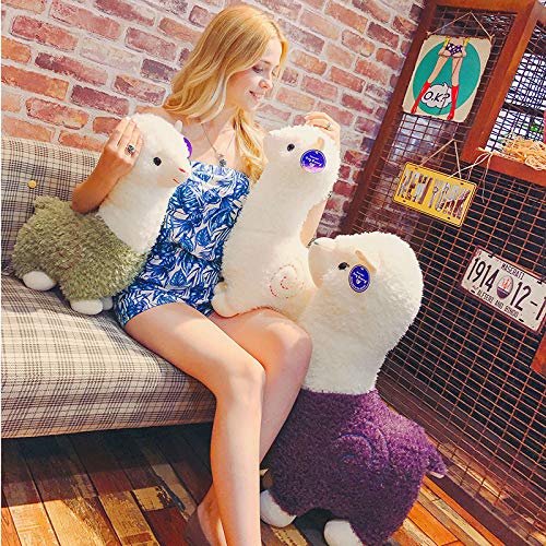 Maomoto Alpaca Plush Toy, 18 Inch Llama Stuffed Animal Large Llamacorn Alpaca Doll Plushie Hug Pillow Soft Fluffy Cushion White Alpaca Soft Toy Plush