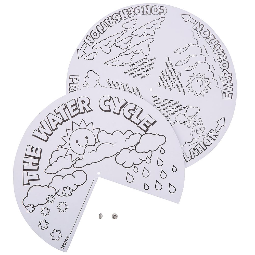 Fun Express Color Your Own Water Cycle Wheels - 12 Pc