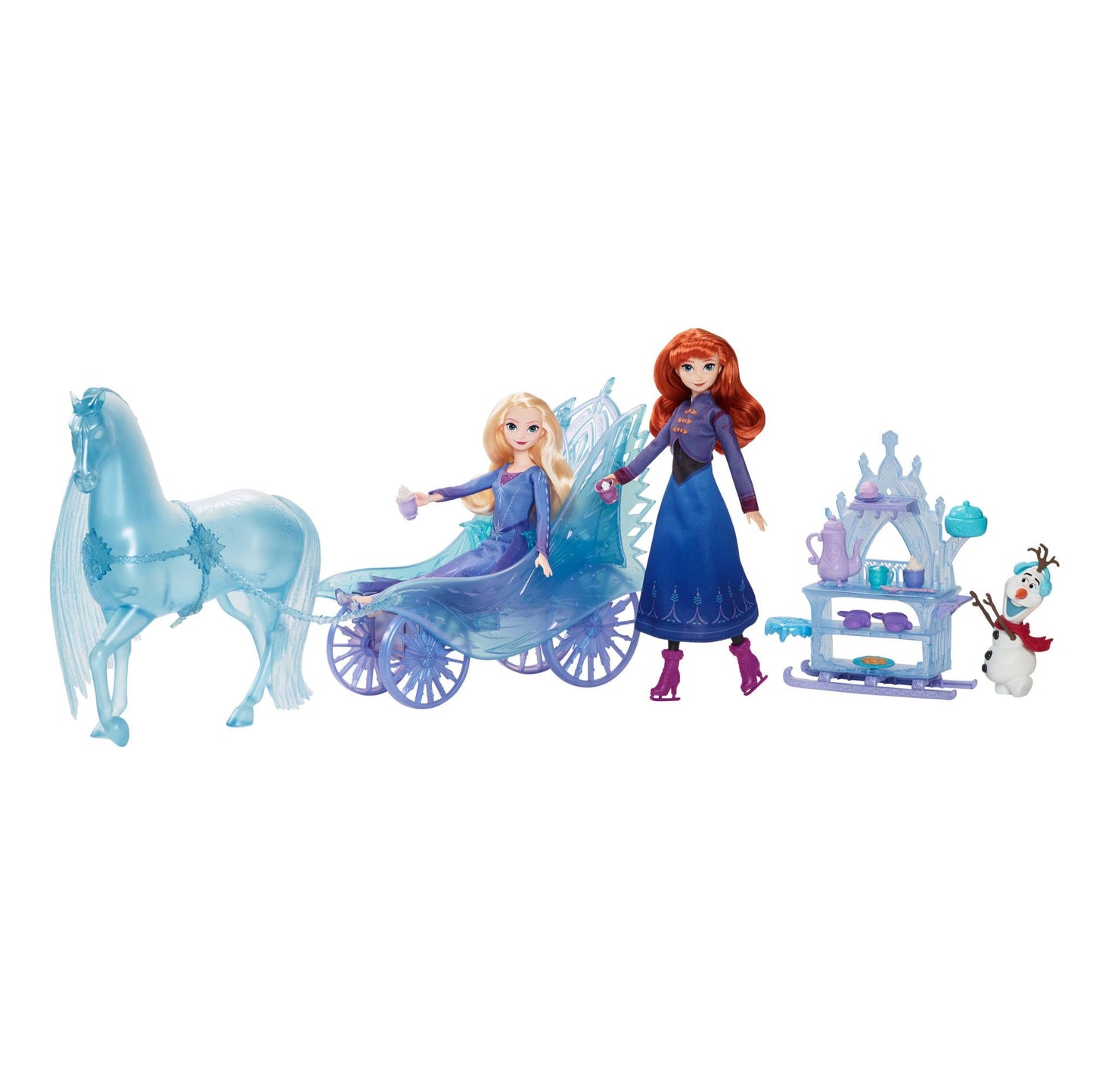 Mattel Disney Frozen Elsa Fashion Doll with Removeable Dress & Shoes, Mythical Horse-Like Nokk & Adventure Carriage, Inspired by Frozen: Winter