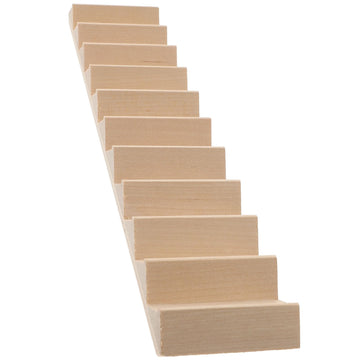 ARTIBETTER 1 12 Scale Mini Staircase for Dollhouse DIY Furniture Accessory Without Handrail 11-Step Wooden Model for Miniature House Scene