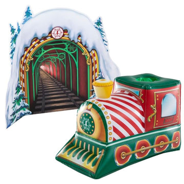 The Elf on the Shelf Peppermint Train Ride - Exclusive Inflatable Train Accessory for Your Scout Elf - Colorful Holiday Adventures - Scout Elf Not