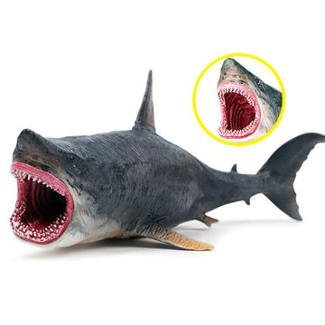 EOIVSH Large Shark Toys Megalodon, Plastic Assorted Ocean Animal Shark Figurine Realistic Sea Creature Toy Figure for Collection Gift, Bath Toy, Cake